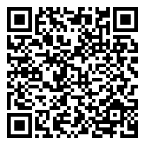 A black and white QR code on a white background. The code is composed of square patterns and can be scanned by a QR code reader or smartphone to access a link or information encoded within it.