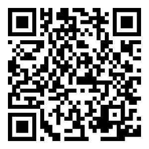 A black and white QR code on a white background. The code consists of various black squares and rectangles arranged in a seemingly random pattern within a square frame.